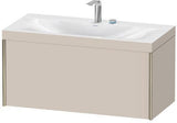 Duravit Waschtischunterbauset XVIU 1000x480mm mit Möbelwaschtisch Viu, 1 Auszug, ohne Überlauf