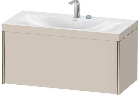 Duravit Möbelwaschtischset XVIU 1000x480mm Chaos mit Raumsparsiphon und Hahnlochbank
