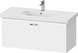 Duravit XBase Waschtischunterbau wandhängend 600 mm, 1 Auszug, weiß matt – montiert