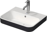 DURAVIT Aufsatzbecken Happy D.2 Plus 500 mm Weiß mit Überlauf und Hahnlochbank