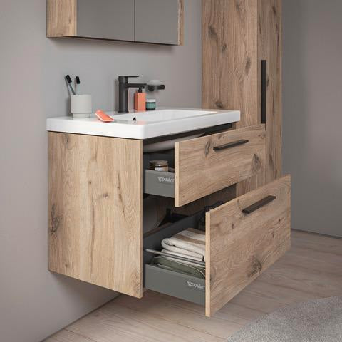 DURAVIT D-Code 2.0 Waschtischunterbau 784 mm Eiche Marmor mit Soft-Close