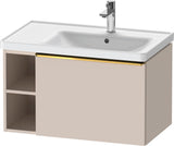 DURAVIT D-Neo Waschtischunterbau 784 mm wandhängend mit 1 Auszug und 2 offenen Fächern in Betongrau Matt