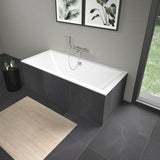 DURAVIT DuraSquare Einbau-Badewanne 1800x800 mm Weiß Matt mit Fußgestell und 2 Rückenschrägen
