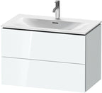 weiß hochglanz / Mitteldichte Faserplatte (MDF) / 2 Schubkästen