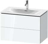 Duravit L-Cube Waschtischunterbau 820 mm weiß matt mit 2 Schubkästen und Tip-On-Technik