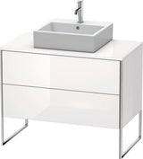 Duravit XSquare Waschtischunterbau 1000 mm mit 2 Auszügen, Stehend, Ahorn/Matt