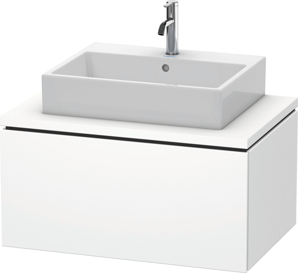Duravit L-Cube Konsolenwaschtischunterbau 820 mm betongrau matt, 1 Auszug, wandhängend