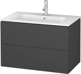 Duravit L-Cube Waschtischunterbau 820 mm taupe matt mit 2 Schubkästen und Tip-On-Technik