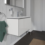 Duravit L-Cube Waschtischunterbau 820 mm Weiß Matt mit 1 Auszug und Tip-On-Technik