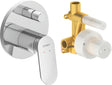 Duravit Wave Einhebelmischer Unterputz Set mit Keramikmischsystem und Umsteller, Chrom
