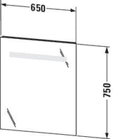 Duravit Ketho Spiegel mit Beleuchtung 650 mm, 9 W, Sensorschalter & Dimmfunktion, IP44