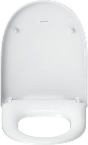DURAVIT Univavo WC-Sitz D-Form tief 457 mm mit Absenkautomatik, abnehmbar, Edelstahl-Scharniere, Weiß