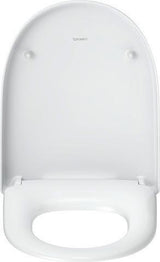 DURAVIT Univavo WC-Sitz D-Form tief 457 mm mit Absenkautomatik, abnehmbar, Edelstahl-Scharniere, Weiß