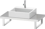 Duravit L-Cube Konsole 480 mm tief, variabel 800–2000 mm, Dolomiti Grey, 2 Ausschnitte
