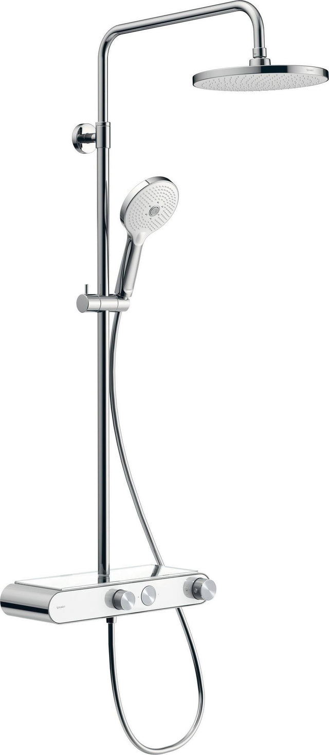DURAVIT Duschsystem Shower Systems Shelf 1050 MinusFlow Brausethermostat Chrom Weiß Hochglanz