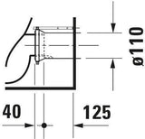 DURAVIT Stand-WC Starck 3 560 mm Tiefspüler, Abgang waagerecht, weiß
