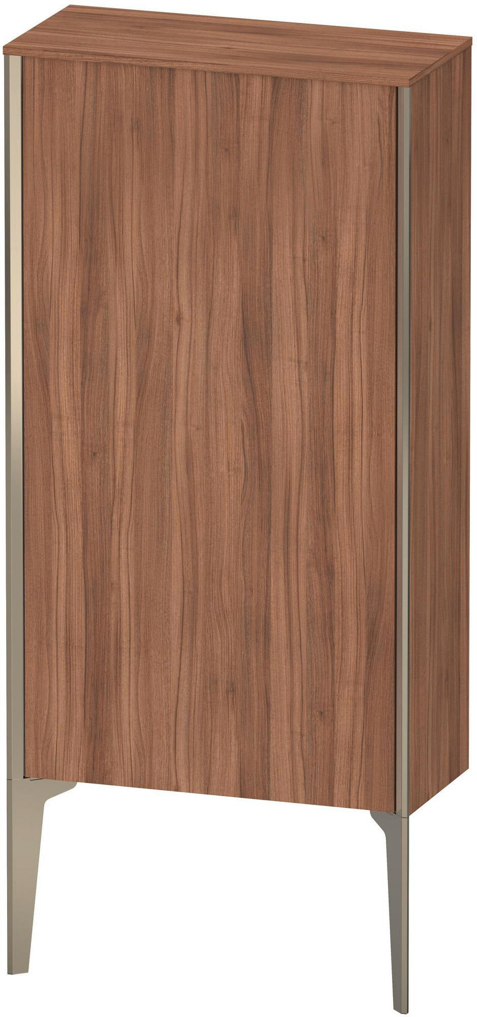 Duravit Halbhochschrank XViu 890x500x240 mm Nussbaum Dunkel Matt – Wandhängend, 1 Tür, Push-Open