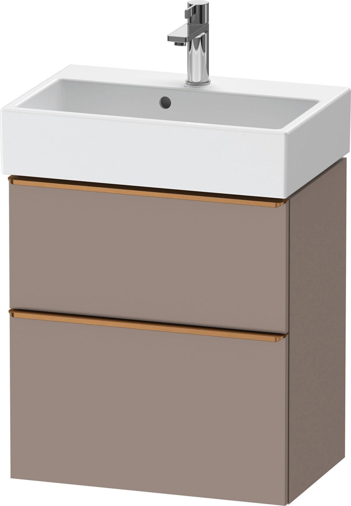 DURAVIT D-Neo Waschtischunterbau wandhängend Eiche Schwarz 584 mm mit Auszug und Schubkasten