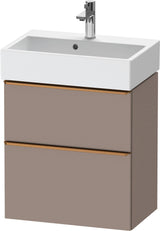 DURAVIT D-Neo Waschtischunterbau wandhängend Eiche Schwarz 584 mm mit Auszug und Schubkasten