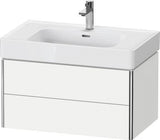 DURAVIT XSquare Waschtischunterbau 784 mm Taupe mit 2 Schubkästen und Tip-on Technik