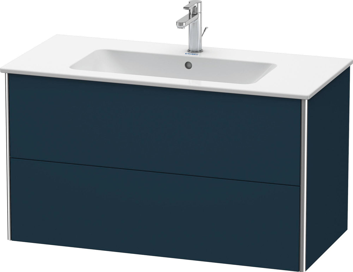 DURAVIT XSquare Waschtischunterbau 1010 mm, 2 Schubkästen, Nachtblau Seidenmatt