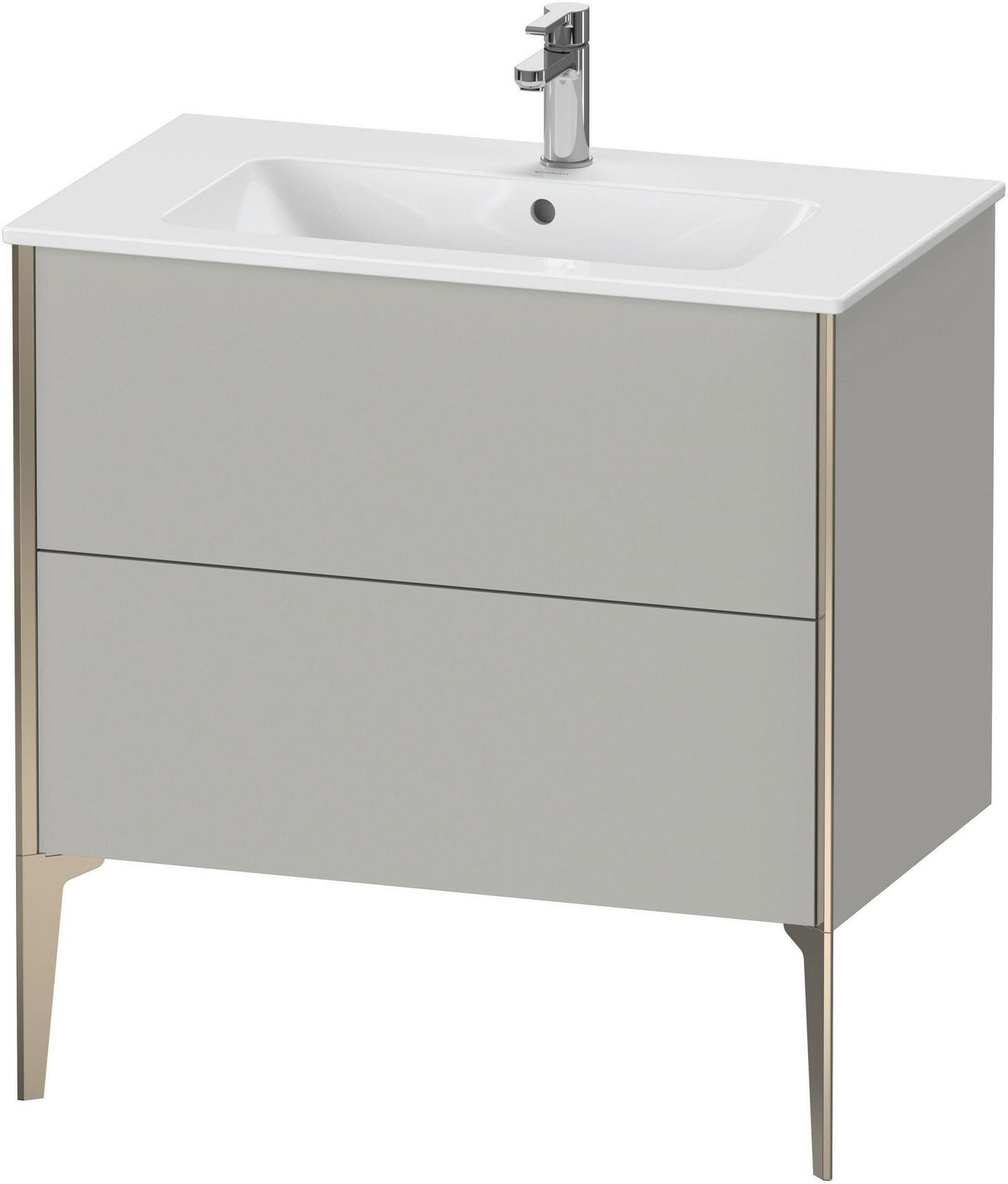 DURAVIT XViu Waschtischunterbau bodenstehend 594x810x480 mm mit 2 Auszügen, weiß matt
