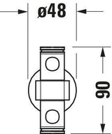 DURAVIT D-Code Handtuchhalter 2-armig schwenkbar 447 mm Chrom