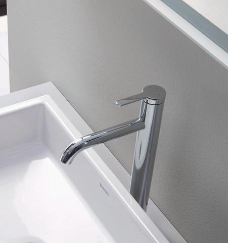 Duravit C.1 Einhebel-Waschtischmischer L mit Zugstange, Schwarz Matt