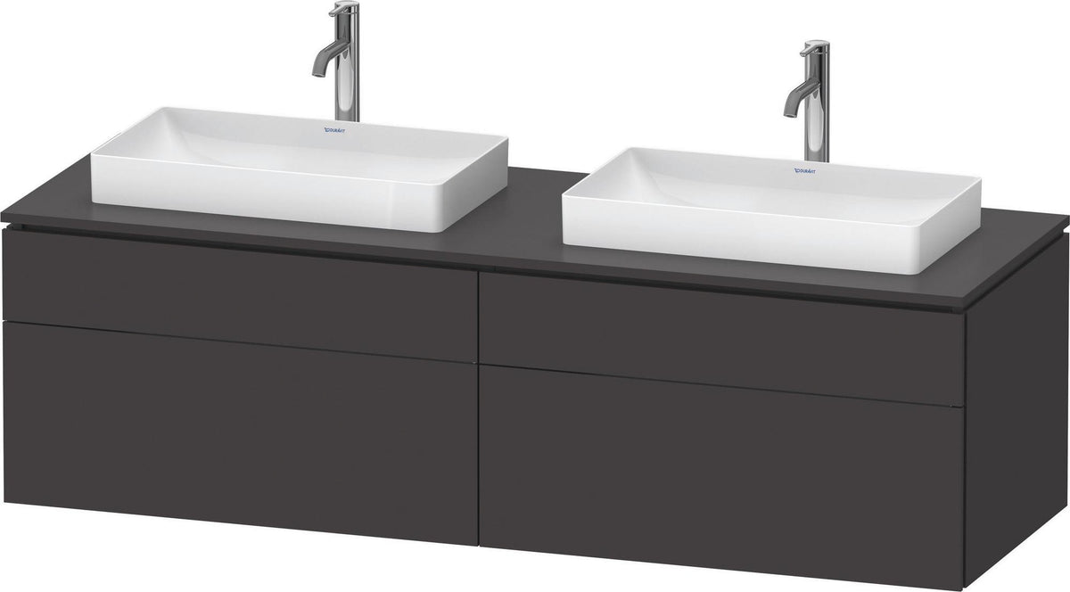 DURAVIT L-Cube Konsolenwaschtischunterbau 1620 mm Taupe supermatt mit Tip-on Technik