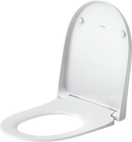 DURAVIT Univavo WC-Sitz D-Form tief 438 mm mit Absenkautomatik und Edelstahl-Scharnieren