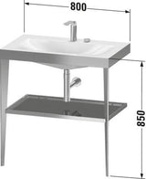 DURAVIT XViu c-bonded Waschtisch-Set mit Metallkonsole, 800 mm, apricot pearl hochglanz
