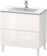 Duravit L-Cube Waschtischunterbau 820 mm taupe matt, 2 Auszüge, bodenstehend