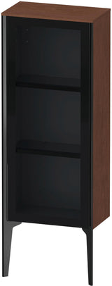DURAVIT XViu Halbhochschrank 890 mm mit Glastür in Amerikanisch Nussbaum matt – Push-Open & Soft-Close