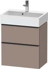 DURAVIT D-Neo Waschtischunterbau wandhängend Eiche Schwarz 584 mm mit Auszug und Schubkasten