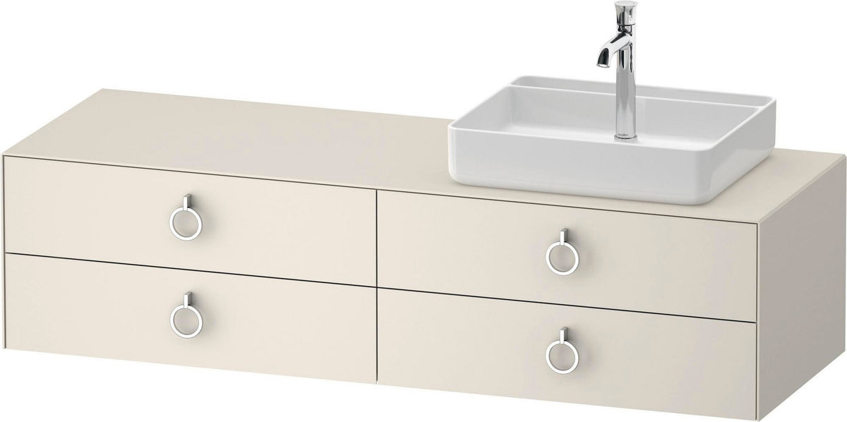 DURAVIT White Tulip Konsolenwaschtischunterbau 1600 mm mit 4 Schubkästen & LED-Innenbeleuchtung