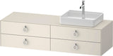 DURAVIT White Tulip Konsolenwaschtischunterbau 1600 mm mit 4 Schubkästen & LED-Innenbeleuchtung