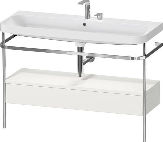 Duravit Waschtischset Happy D.2 Plus 1175x490mm Taupe Supermatt Ein Hahnloch