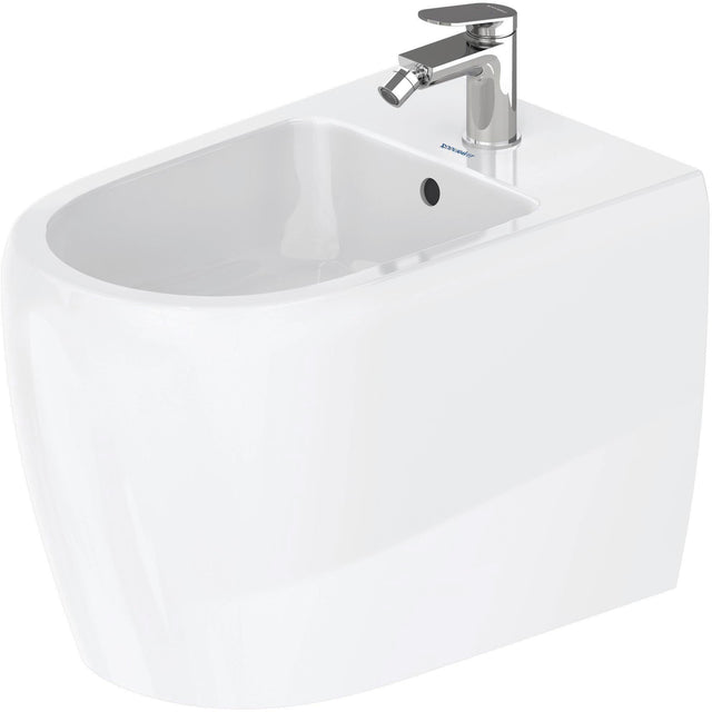 DURAVIT Qatego Stand Bidet 600 mm von Studio F. A. Porsche – Weiß Hochglanz, mit Überlauf und verdeckter Befestigung