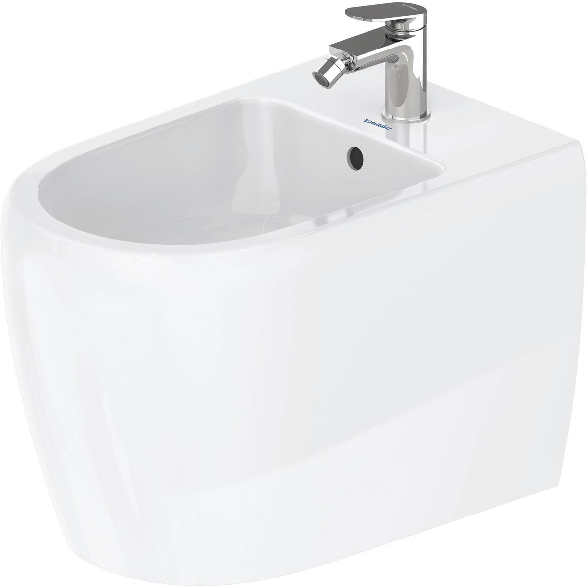 DURAVIT Qatego Stand Bidet 600 mm weiß mit Überlauf und antibakterieller Behandlung
