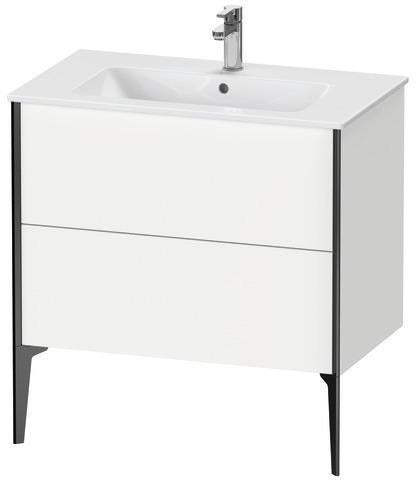 Duravit XVIU Waschtischunterbau 810 mm 2 Auszüge Nussbaum Mitte Korpus seidig-matt
