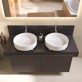 DURAVIT Balcoon Konsole 1400x370x550 mm mit Ausschnitt links, Lava Struktur