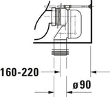 DURAVIT DuraStyle Stand-Tiefspül-WC 370x630 mm mit WonderGliss, Abgang Vario, weiß