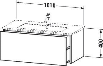 Duravit Waschtischunterbau XSquare 1010 mm wandhängend für ME by Starck