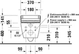 DURAVIT SensoWash Classic Dusch-WC-Sitz in Weiß – mit Fernbedienung, Beleuchtung und einstellbarer Duschstrahlstärke