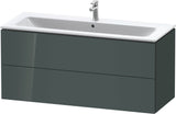 Duravit L-Cube Waschtischunterbau 1220 mm wandhängend in Amerikanisch Nussbaum mit 2 Schubkästen