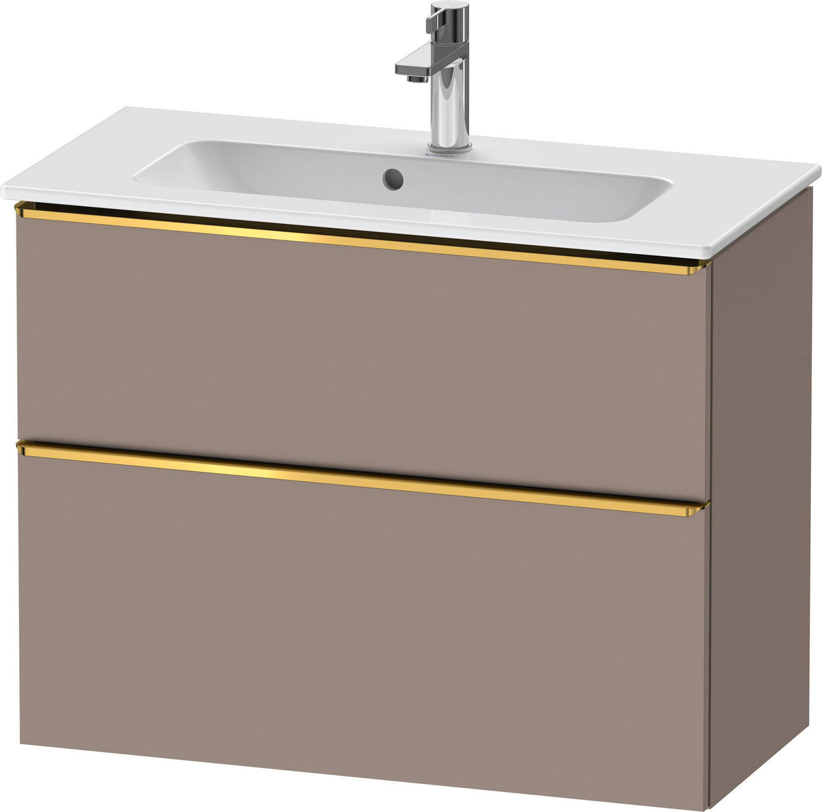 DURAVIT D-Neo Waschtischunterbau 810 mm Eiche Schwarz Bronze, wandhängend, 1 Auszug