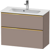 DURAVIT D-Neo Waschtischunterbau 810 mm Eiche Schwarz Bronze, wandhängend, 1 Auszug