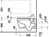 DURAVIT Wand-Tiefspül-WC ME by Starck 570 mm weiß HygieneGlaze spülrandlos