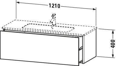 Duravit Waschtischunterbau XSQUARE 1210 mm wandhängend für ME by Starck