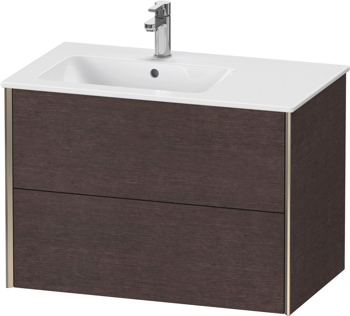 Duravit XViu Waschtischunterbau 810 mm wandhängend mit 2 Schubkästen, weiß matt, für Waschtisch links